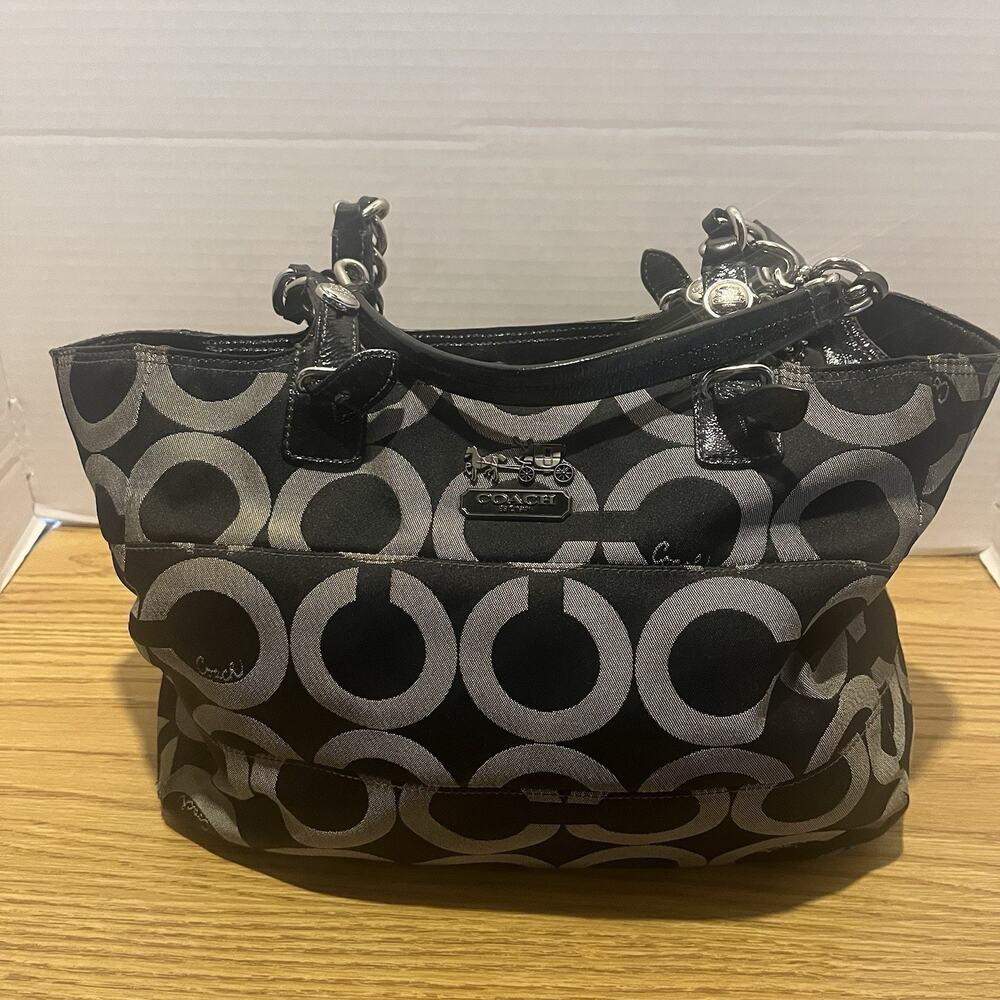 COACH Designer Madison Tribeca Purse Tote Handbag Shoulder Bag M0994-14133 Black
